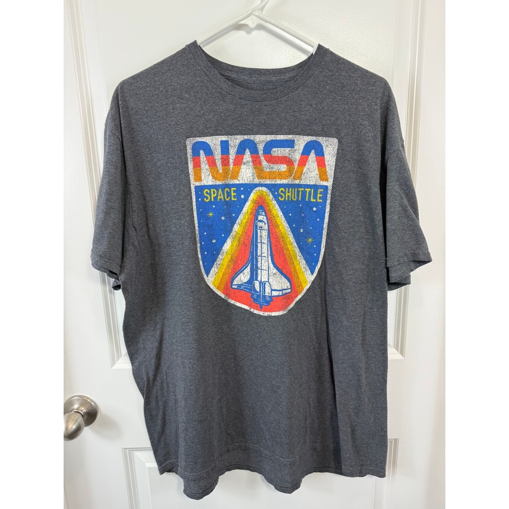 Fifth‎ Sun NASA Space Shuttle Shirt Tee Charcoal Grey Mens XL Retro Space Rocket